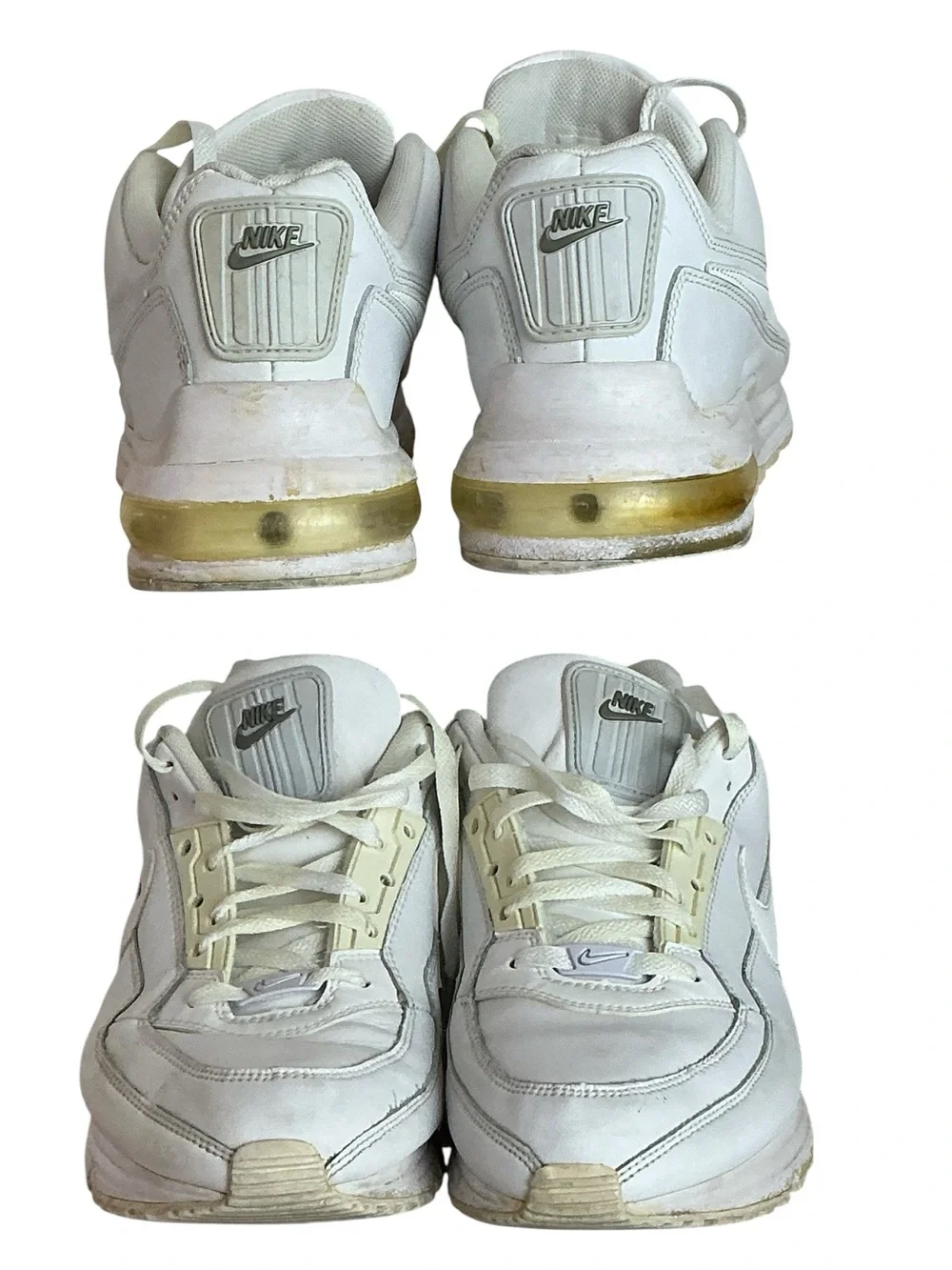 Nike Air Max Running Shoes White 316376-111 Low Top Lace Up Sneakers Men's US 12